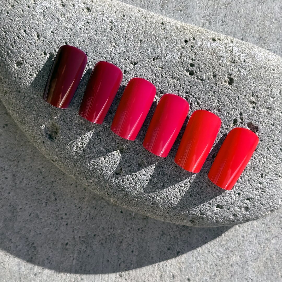 Paloma Red Gel Polish Collection Nails Swatches